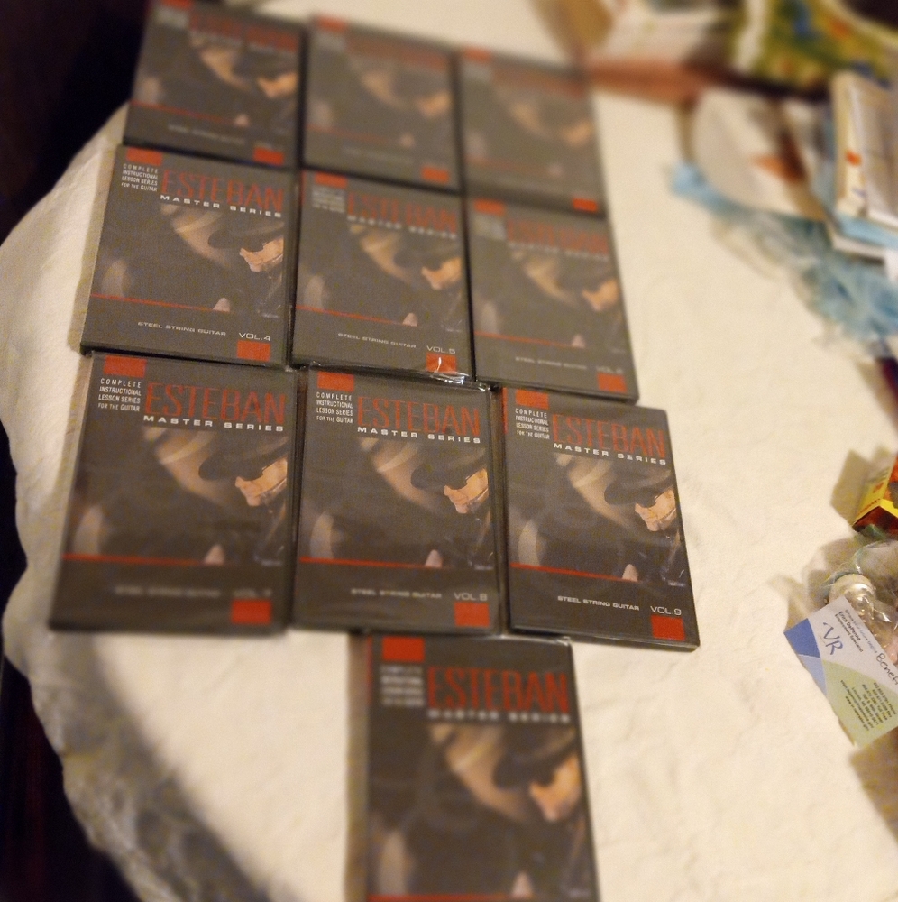 Esteban Steel String Guitar Lessons Set of 10 (9 new) DVDs